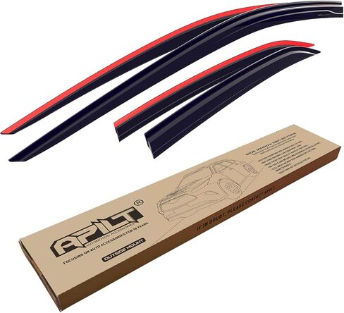 واقيات نافذة خارجية مثبتة على المطر لسيارة تويوتا كامري 2018-2024، منحرفة لتهوية الرياح كاملة الحجم، ملحقات السيارة، دخان داكن، مجموعة مكونة من 4 قطع مع خطوات أطول ومقاومة للماء in Kuwait