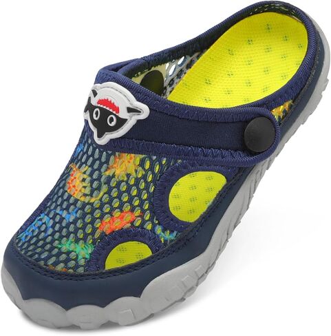BARERUN Kids Water Shoes with Dual-Wears Boys Girls Quick Dry Breathable Water Shoes Closed Wide Toe Slide Sandals for Beach Swim Pool River in Kuwait