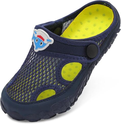 BARERUN Kids Water Shoes with Dual-Wears Boys Girls Quick Dry Breathable Water Shoes Closed Wide Toe Slide Sandals for Beach Swim Pool River in Kuwait