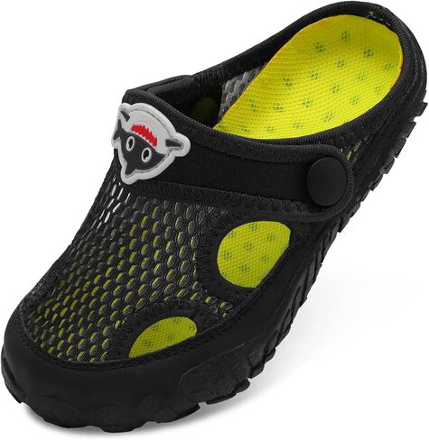 BARERUN Kids Water Shoes with Dual-Wears Boys Girls Quick Dry Breathable Water Shoes Closed Wide Toe Slide Sandals for Beach Swim Pool River in Kuwait