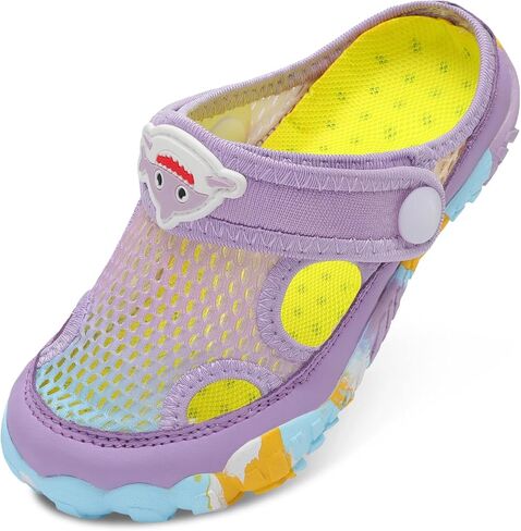 BARERUN Kids Water Shoes with Dual-Wears Boys Girls Quick Dry Breathable Water Shoes Closed Wide Toe Slide Sandals for Beach Swim Pool River in Kuwait