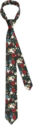 Floral Ties for Men, Skinny Mens Ties Flower Printed Men's Neckties for Wedding Party Casual Graduation Daily in Saudi Arabia