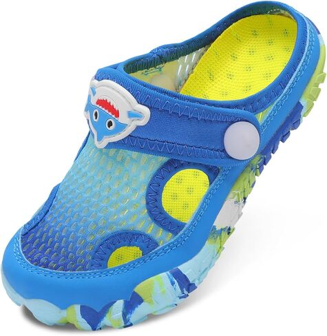 BARERUN Kids Water Shoes with Dual-Wears Boys Girls Quick Dry Breathable Water Shoes Closed Wide Toe Slide Sandals for Beach Swim Pool River in Kuwait