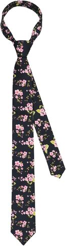 Floral Ties for Men, Skinny Mens Ties Flower Printed Men's Neckties for Wedding Party Casual Graduation Daily in Saudi Arabia