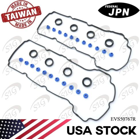 Engine Valve Cover Gasket Compatible with Ford & Lincoln & Mazda & Mercury Model Edge & Flex & Fusion & Taurus & MKS & MKT & CX-9 & Sable with Engine Base 3.5L V6 3.7L V6 (Rep# VS50767R) - EVS50767R in Kuwait