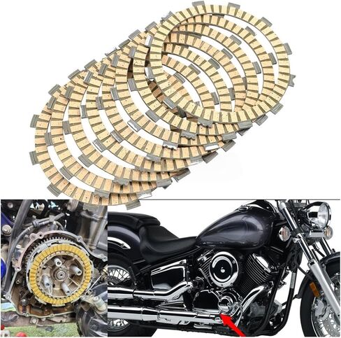 Motorcycle Clutch Plates for Drag Star DS1100 for V-Star XVS1100 XVS1100A 99-2009; Virago XV 750 1000 XV750 XV1000 81-99 Friction Clutch Plates in Kuwait