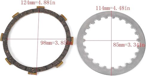 Motorcycle Clutch Plates Clutch Plate Friction Disc Plates for DT50 RD50 RX50 YSR50 YB50 QA50 QB50 JT1 JT2 FS1 TY50M DT RD RX YSR YB QA QB 50 in Kuwait