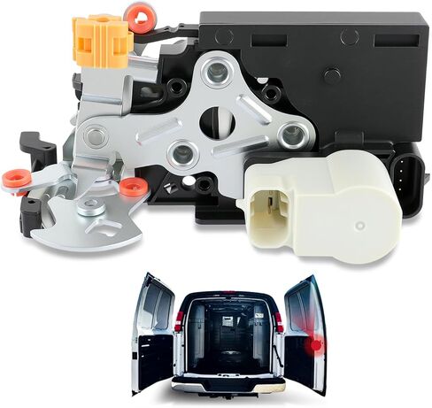 محرك قفل الباب الخلفي الأيمن للراكب يناسب سيارة Chevy Express 1500 2003-2014، 2500 3500 03-2019، 4500 2009-19، مزلاج الباب لـ GMC Savana يستبدل 22834666 in Saudi Arabia