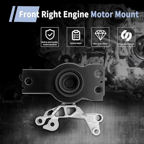 Front Right Engine Motor Mount A4348 Compatible with Nissan Sentra 2.0L 2007 2008 2009 2010 2011 2012, Replaces #11210-ET01B, 11210-ET01C, 11210-ET01D, 11210-9AH0A in Saudi Arabia