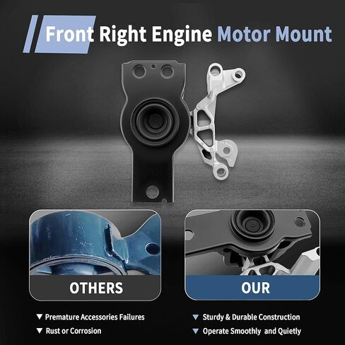 Front Right Engine Motor Mount A4348 Compatible with Nissan Sentra 2.0L 2007 2008 2009 2010 2011 2012, Replaces #11210-ET01B, 11210-ET01C, 11210-ET01D, 11210-9AH0A in Saudi Arabia