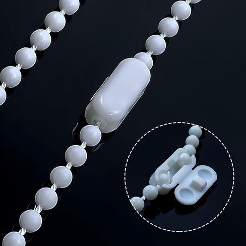 سلك أعمى بطول 10 أمتار مع 10 موصلات 10 أمتار (32.8 قدم) - استبدال سلسلة الخرز الكروي البلاستيكية العالمية للظلال - البندقية، الرومانية، العمودية، قرص العسل in Kuwait