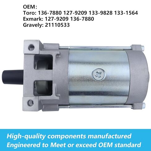 136-7880 Starter and Relay Replacement for Toro Timecutter Titan HD Lawn Mowers, for 2P77F Engines 133-1564 127-9209 133-9828, Timecutter Starter for Toro in Kuwait