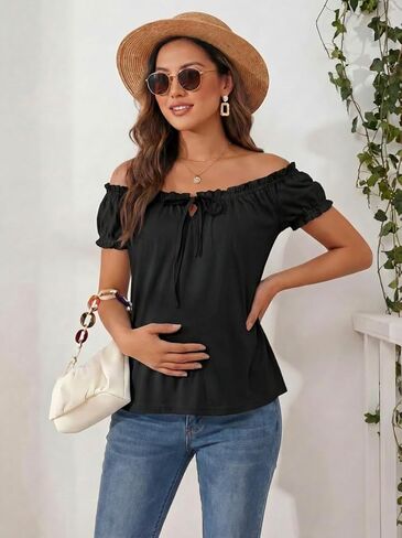 YOINS Babydoll Tops for Women Summer Cute Off Shoulder Loose Fit Tie Front Tank Tops Casual Going Out Flowy Shirt in Saudi Arabia