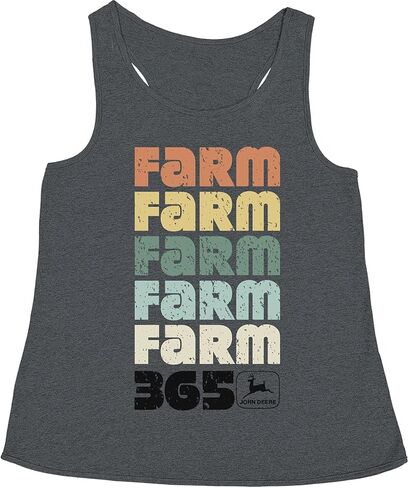 John Deere Women's Charcoal Tank Top Farm 365-Charcoal-M in Saudi Arabia