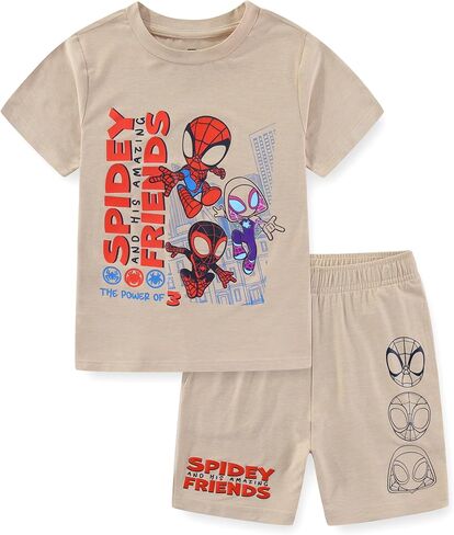 Marvel Spider-Man Miles Morales Ghost Spider Boys Short Sleeve T-Shirt and Short Set for Toddler and Big Kids in Saudi Arabia