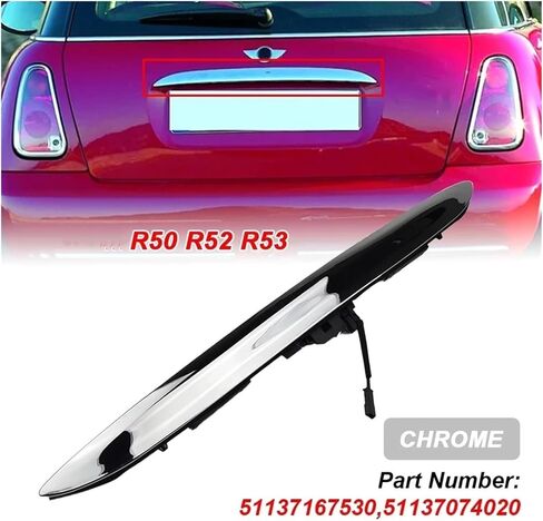 Tailgate Switch Compatible With BMW Mini Cooper R50 R52 R53 2002 2003 2004 2005 2006 2007 2008 Hatch Grip Handle Trunk Lid 51137074020(Chrome) in Saudi Arabia