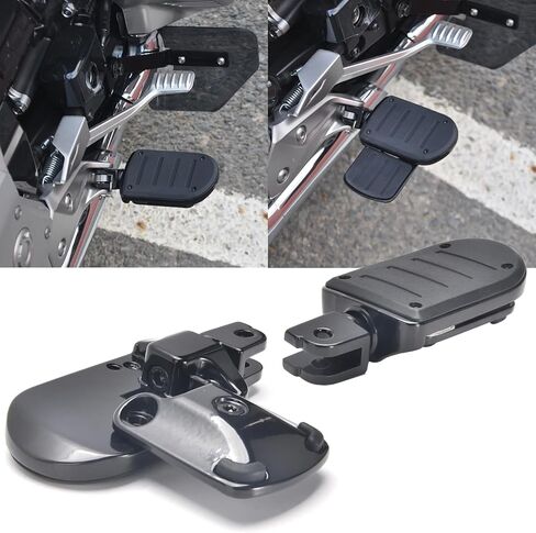 PANICAL Adjustable Footboard Highway Foot Peg Pedal Replacement Footrest For Honda Goldwing1800 GL1800 F6B Rider Footpegs Front Floorboards 2001-2026 (Balck) in Saudi Arabia