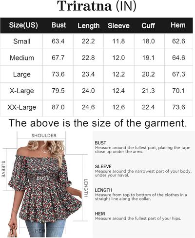 Off The Shoulder Peplum Blouses for Women Dressy Casual Smocked Summer Tops Boho Vacation in Saudi Arabia