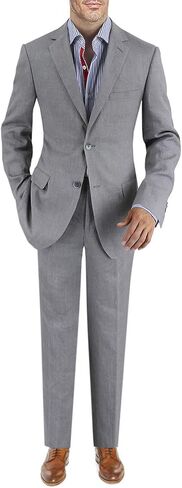 DTI BB Signature Italian Men's 2 Button Linen Suit Modern Fit Jacket Plain Pant in Saudi Arabia