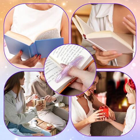 2 Pcs Rhinestones Thumb Book Page Holder, Thumb Bookmark for Reading, Glitter Diamond Dotting Book Opener Holder Thumb, Gifts for Bookworm, Readers, Literary, Teachers in Saudi Arabia
