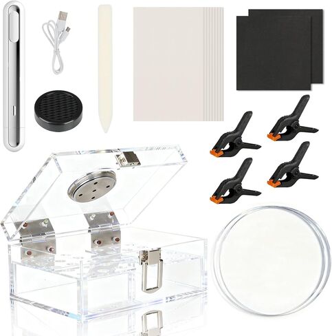 DEDC All-in-One Trade Card Flattening Kit Restoration Cleaning with Heat Pen: Clean, Moisturize, and Flatten – Complete Card Care Solution for TCG Collectors and Enthusiasts Acrylic Humidor in Saudi Arabia