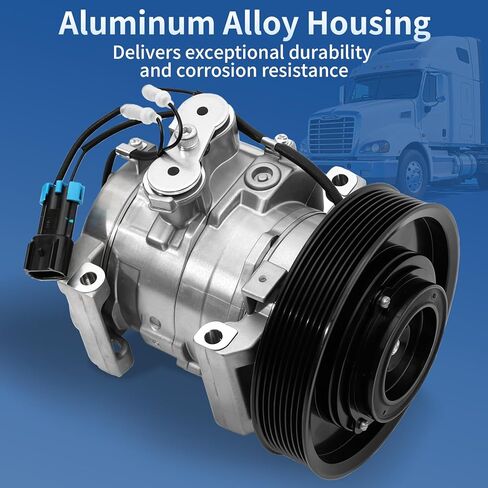 AC Compressor with Clutch Automitive Replacement Air Conditioning Compressor Compatible with Freightliner Cascadia 2011-2019, Replace # 2265771000 A2265771000 CO29043C in Saudi Arabia