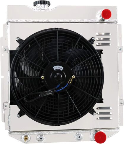 ENGINKUHLE Direct Radiator+16'' Fan Combo for Ford Mustang 1964-1966 V8 260 289 Falcon Mercury Comet AT/MT w/Wiring Relay kit in Kuwait
