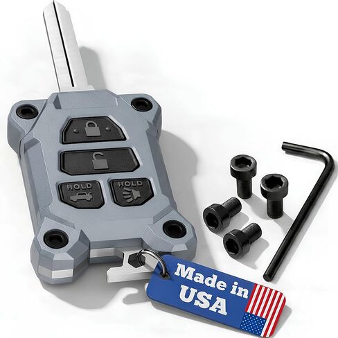 Tacoma Key Fob SR5 and Manual Key Cover Upgrade - Check Fitment Guide Fits 3rd Gen Tacoma - Fits Toyota Tacoma Accessories - Includes Stainless Steel Bottle Opener (Red, Black Screws) in Kuwait