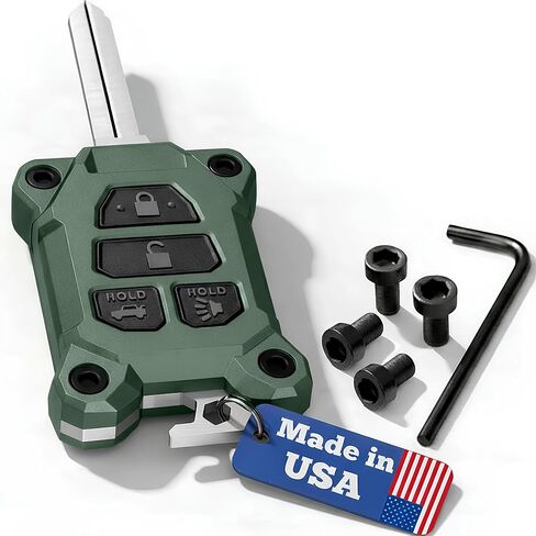 Tacoma Key Fob SR5 and Manual Key Cover Upgrade - Check Fitment Guide Fits 3rd Gen Tacoma - Fits Toyota Tacoma Accessories - Includes Stainless Steel Bottle Opener (Red, Black Screws) in Saudi Arabia