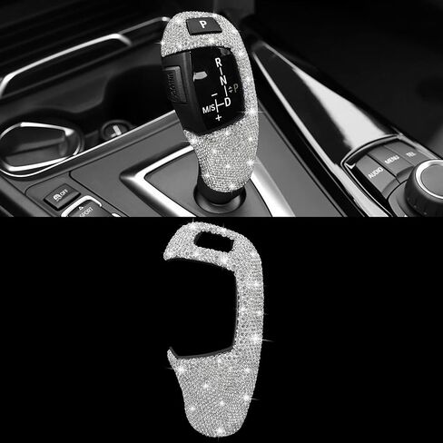 TOMALL Bling Gear Shift Knob Cover Compatible with BMW Car Gear Shifter Cover for 1 2 3 4 5 6 Series 3GT 5GT X3 X4 X5 X6 F30 F20 F21 F22 Gear Lever Cover for Car Bling Interior Accessories (Model B) in Saudi Arabia