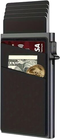 حامل بطاقات منبثق، محفظة نحيفة بحجب RFID، تحمل أكثر من 8 بطاقات ائتمان للرجال والنساء in Kuwait