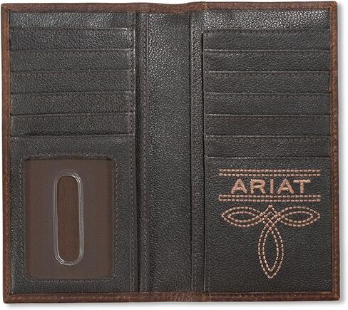 ARIAT Men's Bug Stitch Rodeo Wallet with Embossed Patch in Saudi Arabia