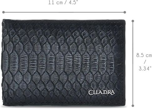 Cuadra Python Leather Wallet for Men with Logo Elegance in Every Detail| BC025RS Oxford (Oxford) in Saudi Arabia