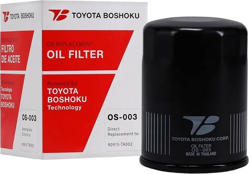 فلتر زيت Toyota Boshoku (TB)، تم تصميمه كبديل مباشر لـ 90915-TA002 يناسب 2002-2009 Toyota Camry 2.4L GAS؛ 2006-2008 راف 4; 2008-2015 سليل xB ; 2005-2010 ح in Kuwait