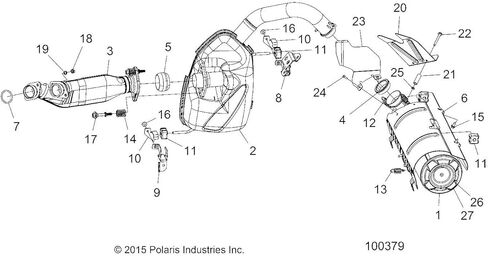 Polaris 5261990 Exhaust Shield Sportsman Scrambler 1000 XP 2016-2019 in Saudi Arabia