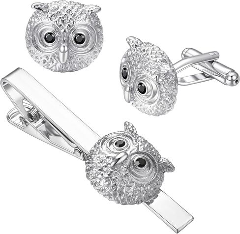 Silver Tie Clip Cufflinks Set for Men Ladybug Tie Bar Clip Wedding Party Jewelry Gift in Kuwait