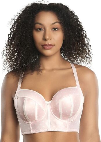 PARFAIT Charlotte Longline 6977 حمالة صدر نسائية مبطنة بالكامل بتلات وردية Dot-32F in Saudi Arabia