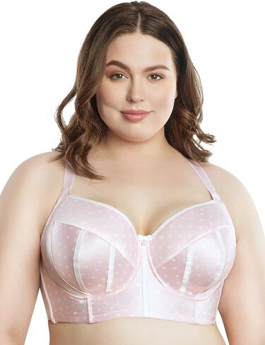 PARFAIT Charlotte Longline 6977 حمالة صدر نسائية مبطنة بالكامل بتلات وردية Dot-32F in Saudi Arabia