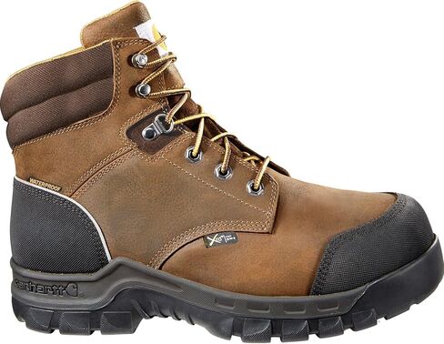 حذاء Carhartt الرجالي Rugged Flex 6 بوصات مقاوم للماء Met Guard Comp Toe Work Boot CMF6720، بني، 9M in Saudi Arabia
