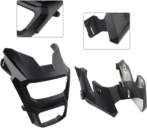 Cnswee6 Motorbike Headlight Head Lamp Protector Side Cover Guard 3pcs for HONDA MSX125 Grom 2016-17 18 Plastic Matte Black in Saudi Arabia