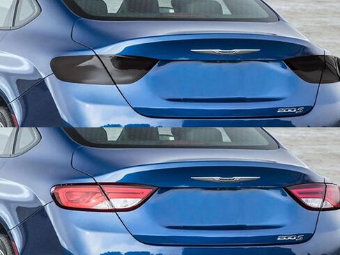Rvinyl Tail Light Pre Cut Film Tint Cover Kit in Blackout Smoke Compatible with 200 2015-2017 - Adhesive Backs in Saudi Arabia