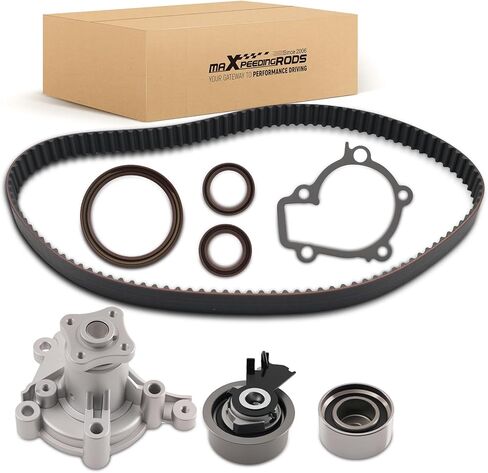 مجموعة حزام توقيت المحرك maxpeedingrods مضخة مياه مع شداد لسيارة Hyundai Elantra 2007-2010 Tucson 2005-2009 Kia Spectra/Spectra5 2007-2009 Soul 2010 2.0L TCKWP284A in Saudi Arabia