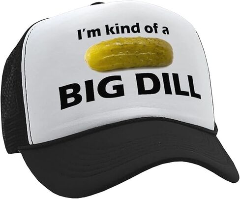 I'm Kind of a Big Dill Adjustable Mesh Trucker Hat Funny Food Humor Snapback Baseball Cap Gift for Men and Women in Saudi Arabia
