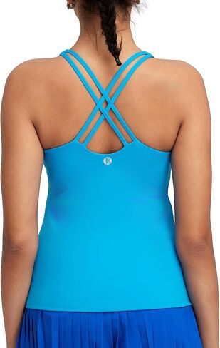 RUNNING GIRL Womens Workout Tank Tops with Built in Bra,Crisscross Back Padded Athletic Compression Shirts Yoga Tops in Saudi Arabia