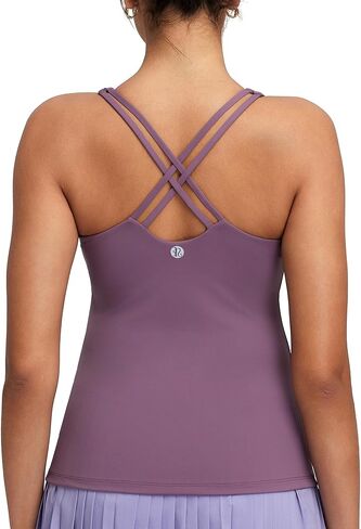 RUNNING GIRL Womens Workout Tank Tops with Built in Bra,Crisscross Back Padded Athletic Compression Shirts Yoga Tops in Saudi Arabia