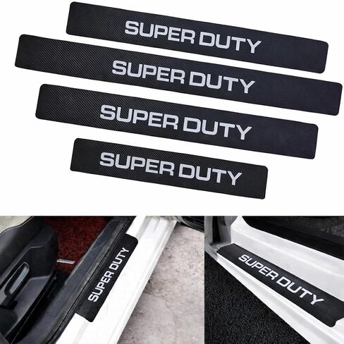 Set Car Super Duty Threshold Scuff Strip, Anti-trampling Sticker, Carbon Fiber Door Sill Protector SUV Pickup Truck in Saudi Arabia