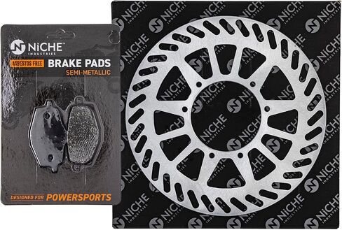 NICHE Front Left Brake Rotor Pad Semi Metallic Kit for Yamaha XT350 3BN-W0045-01-00 3C5-2582T-00-00 in Saudi Arabia