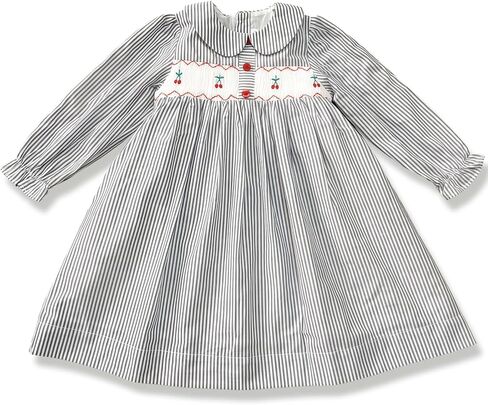 Toddler Baby Girl’s Floral Smocked Dresses | Long Sleeve Ruffle Vintage Dress with Bow in Kuwait