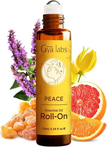 Gya Labs Lemon Essential Oil Roll On - Relaxing Gifts for Women - Calming Essential Oils Aromatherapy Roll On with Essential Oil Blends (0.34 Fl Oz) in Kuwait