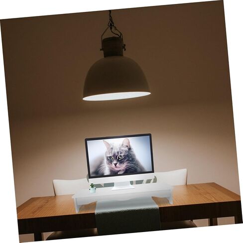 DOITOOL Computer Monitor Heightened Stand White Desktop Base Bracket Thickened Board Screen Shelf for Office and Student Use Ergonomic Neck Relief in Kuwait